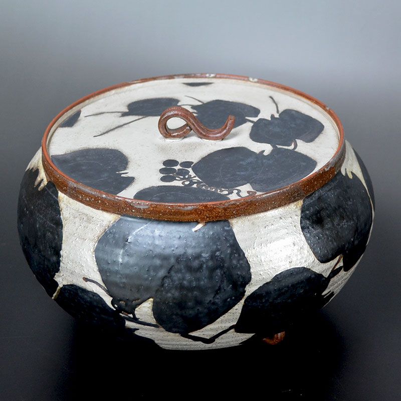 Banura Shiro Lidded Basin with Silver Decoration