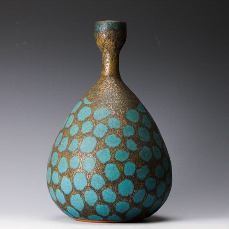 Striking Morino Taimei (Hiroaki) Pottery Vase