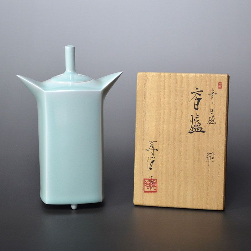 Exquisite Fukami Sueharu Porcelain Koro Censer