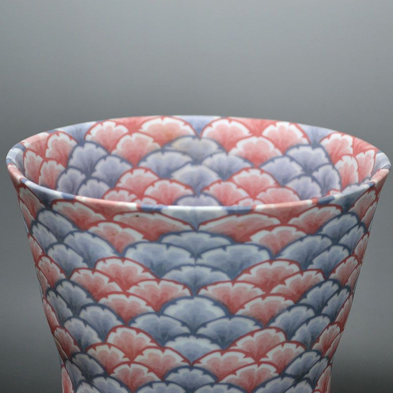 Stunning Neriage Porcelain Vase by Kusaba Yuji