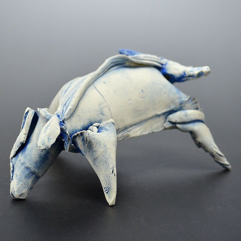 Dobutsu, Blue Animal Okimono by Shigemori Yoko