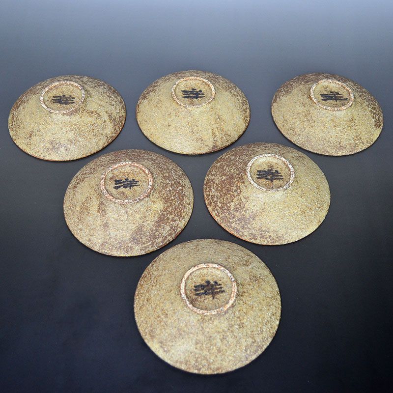 Rare Set Earthenware Dishes by Kiyomizu Rokubei VII