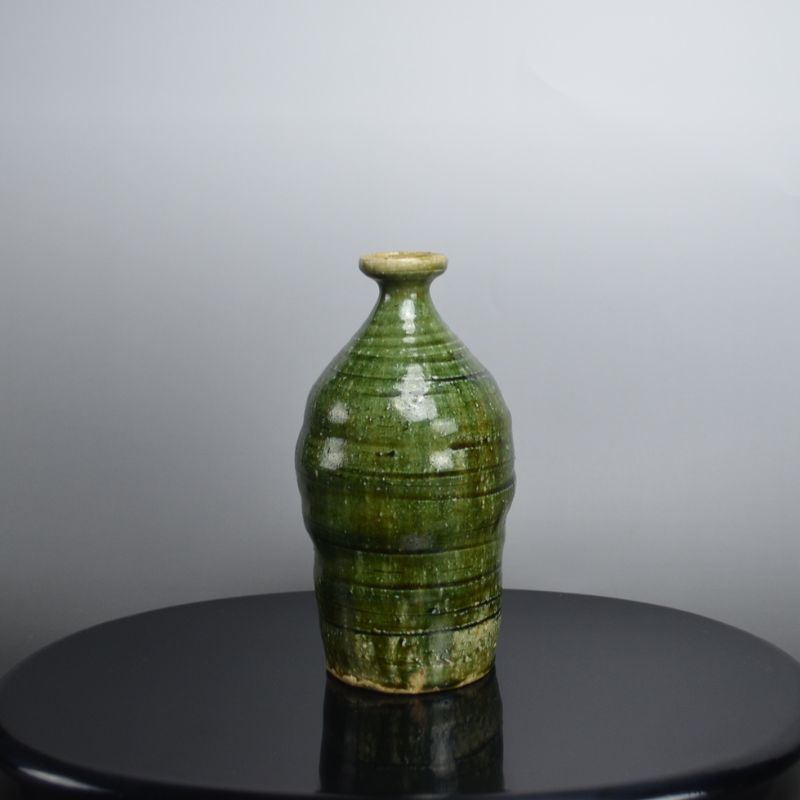 Legendary Okabe Mineo Oribe Single Flower Vase