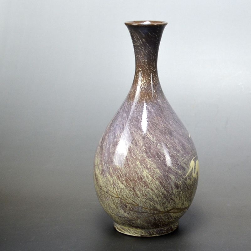 Yoshioka Gagyu Shirasagi White Heron Vase