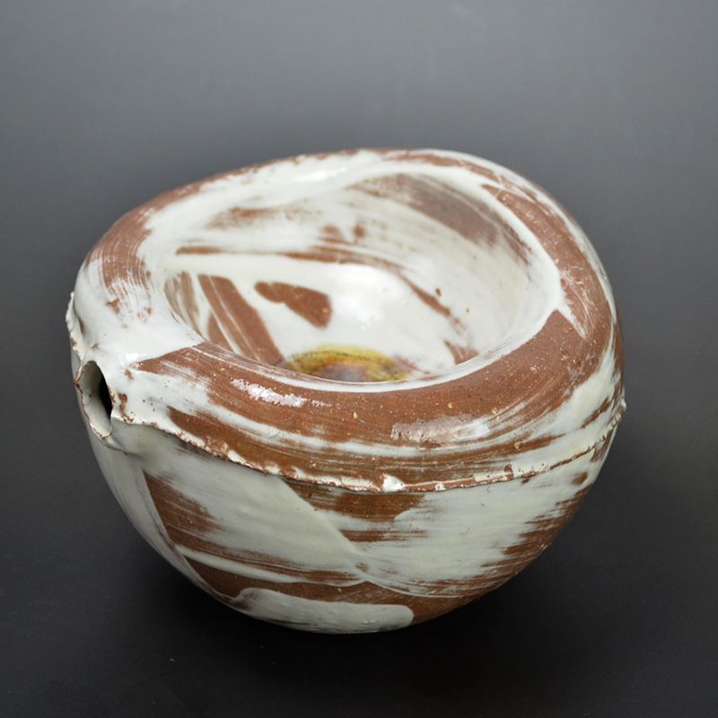 Modern Hakeme Henko Ceramic Vase by Yagi Kazuo