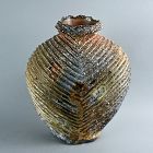 Contemporary Sculpted Shinogi Vase by Furutani Taketoshi