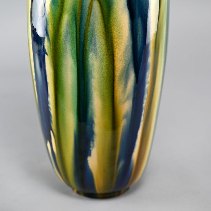 Classic Kiyomizu Rokubei VI Sansai Tri-Color Vase