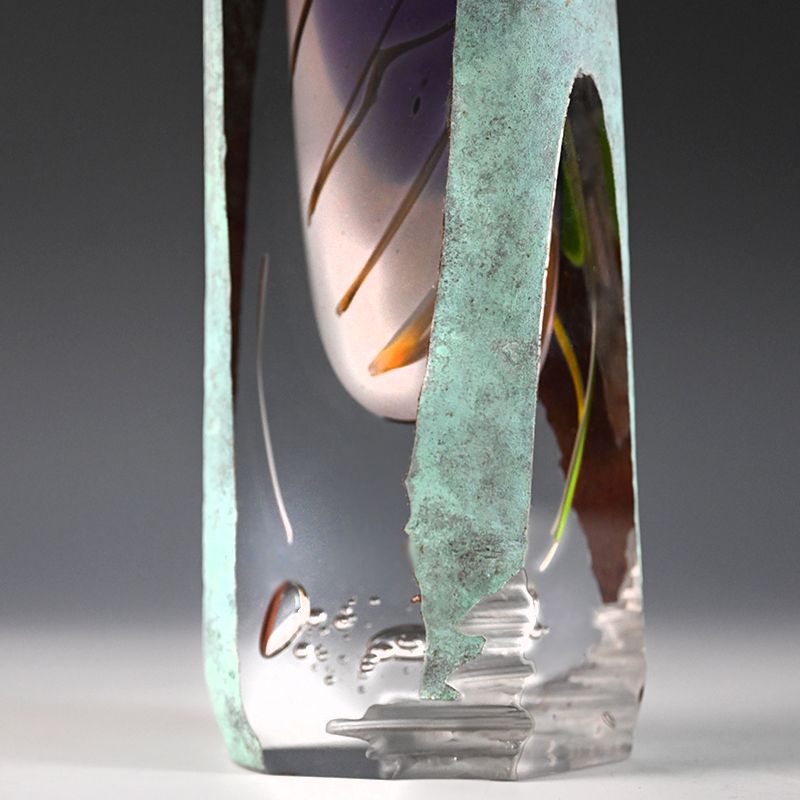 Incredible Hosoi Moto-o Contemporary Art-Glass Vase