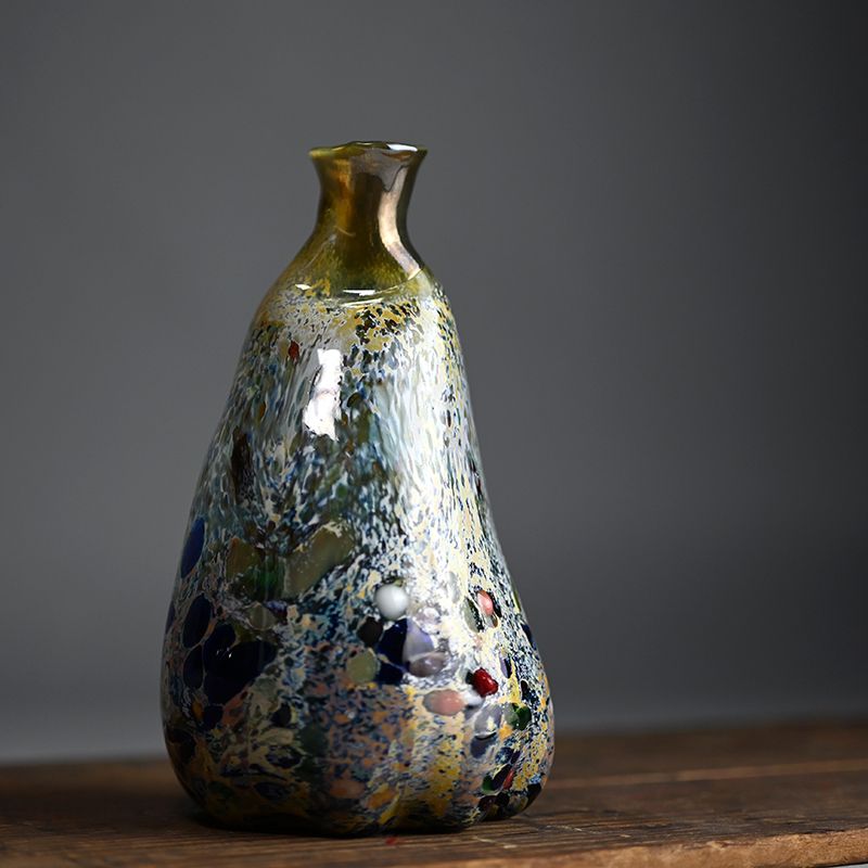 Contemporary Japanese Glass Sake Set by Okushima Keiji