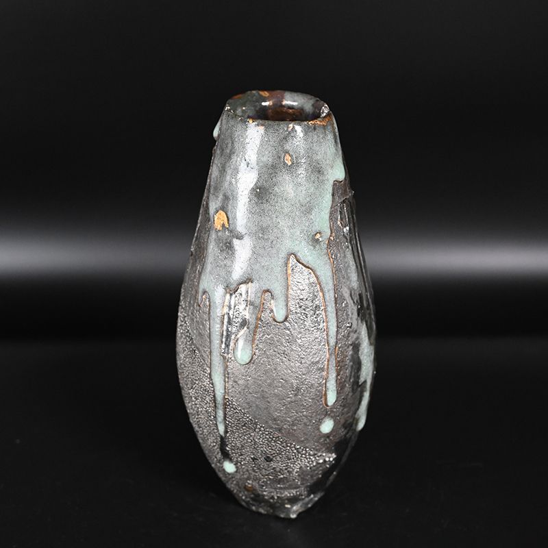 Contemporary Glimmering Silver Vase by Ichikawa Toru