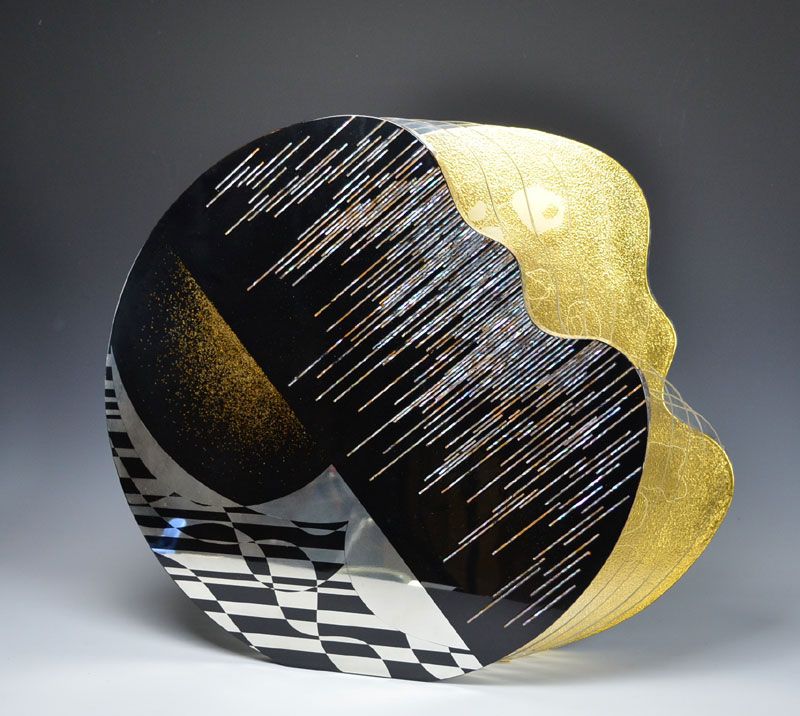 Light Object, Exhibited Lacquer Sculpture by Okada Yuji