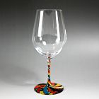 Wine Glass with Lacquer Design By Okada Yuji A