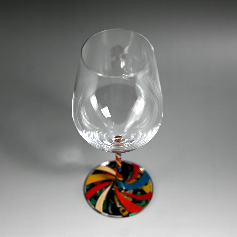 Wine Glass with Lacquer Design By Okada Yuji A