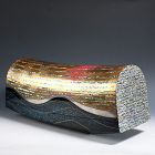 Large Dry Lacquered Box Dripping with Gold by Okada Yuji