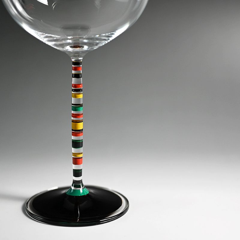 Wine Glass with Lacquer Design By Okada Yuji B