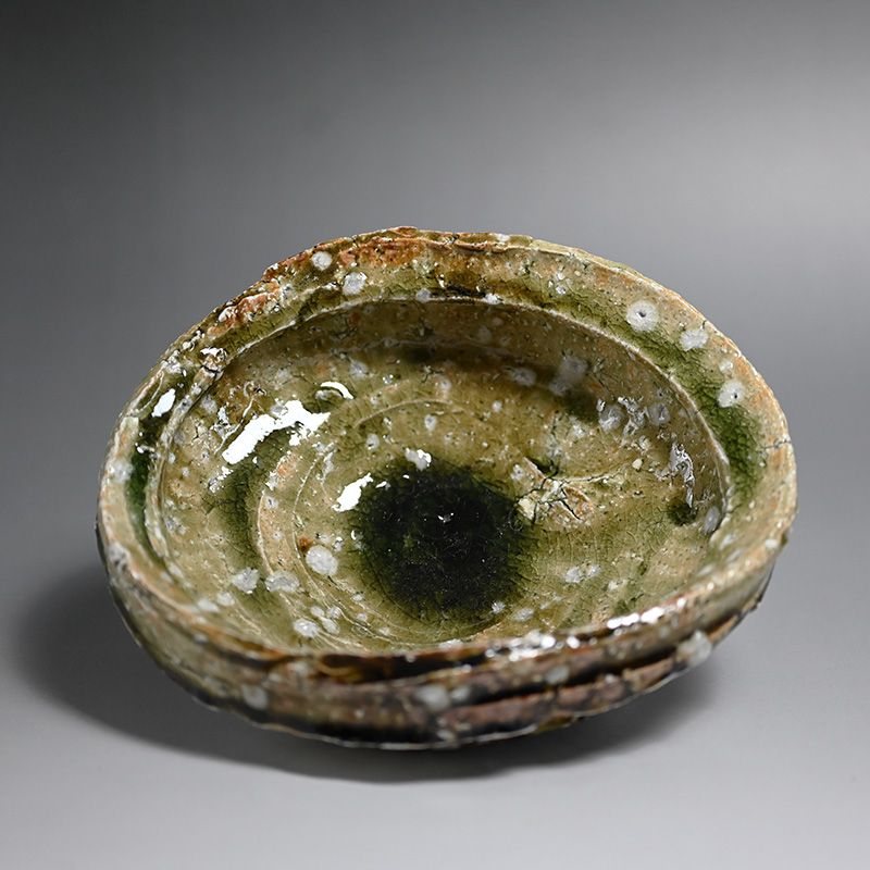 Contemporary Set 5 Large Ash Glazed Bowls by Murakoshi Takuma