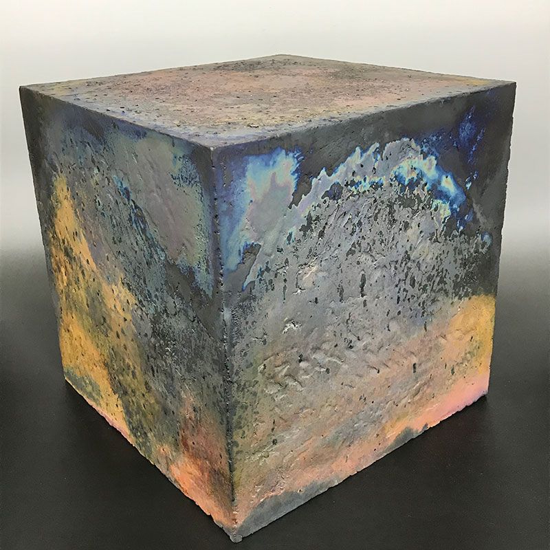 Large Contemporary Sculpture, Cube by Hashimoto Tomonari