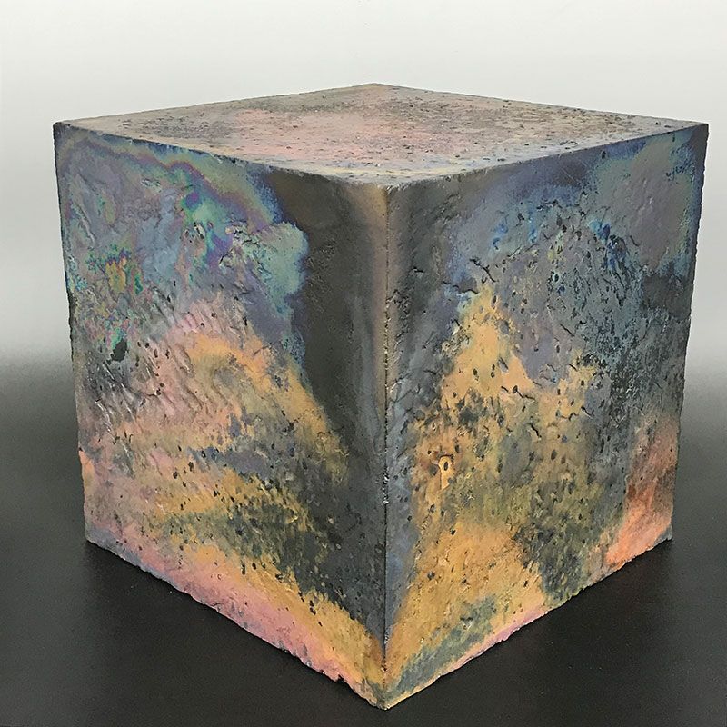 Large Contemporary Sculpture, Cube by Hashimoto Tomonari