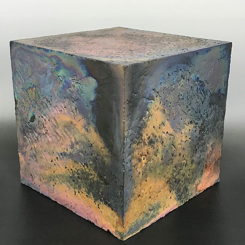 Large Contemporary Sculpture, Cube by Hashimoto Tomonari