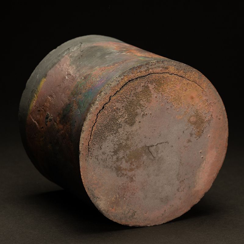 Cylindrical Ceramic Sculpture by Hashimoto Tomonari