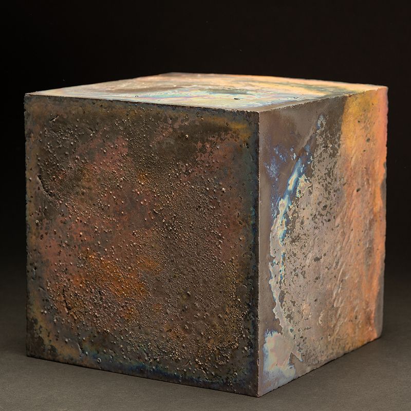 Cube, Contemporary Ceramic Sculpture by Hashimoto Tomonari