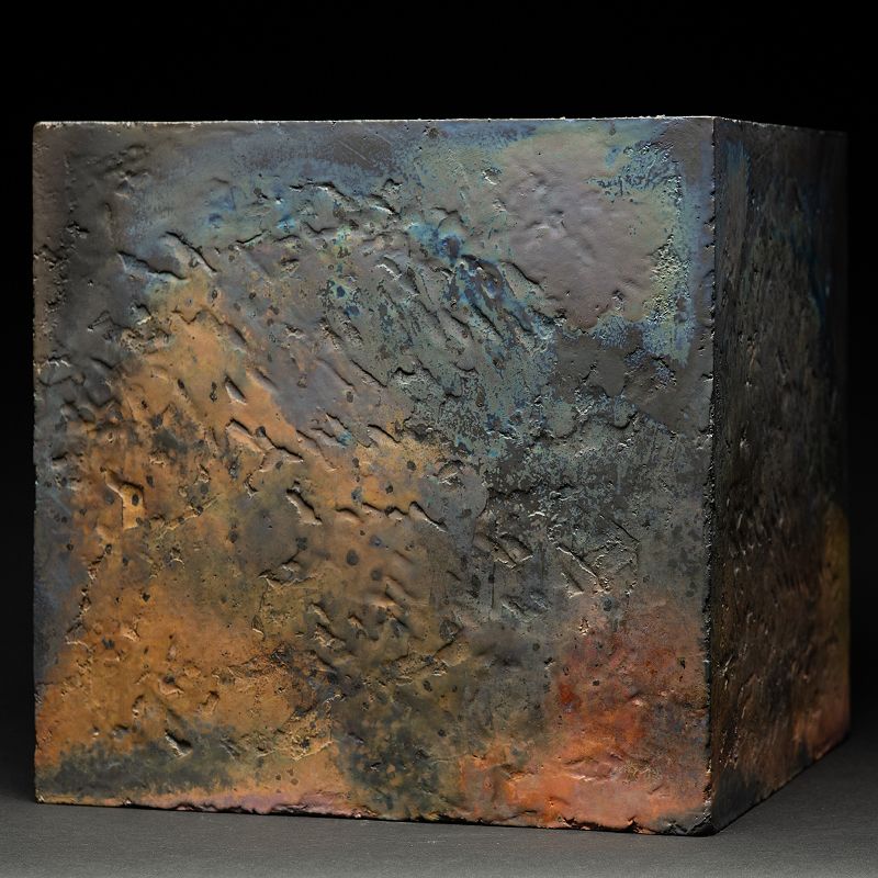 Cube, Contemporary Ceramic Sculpture by Hashimoto Tomonari