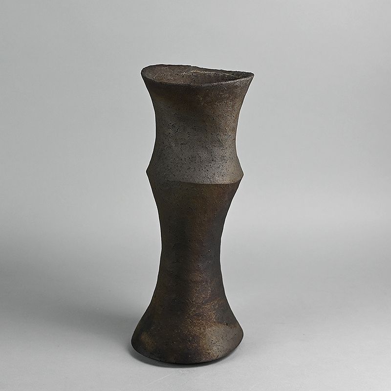 Stylish Kokuto Black Vase by Sato Kazuhiko