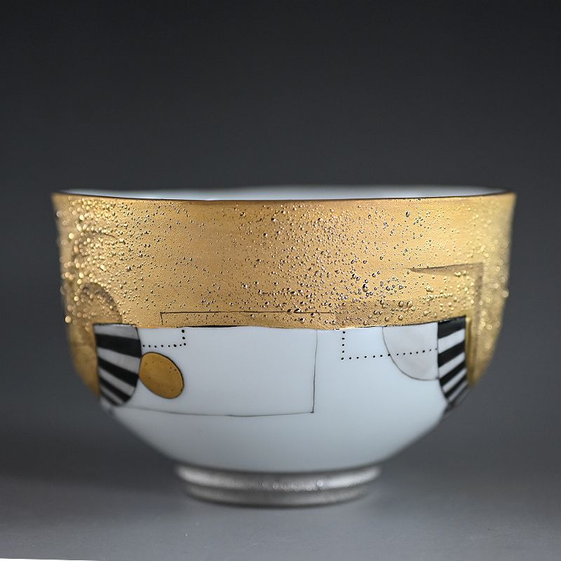 Takahashi Aki Gold Glazed Chawan Tea Bowl