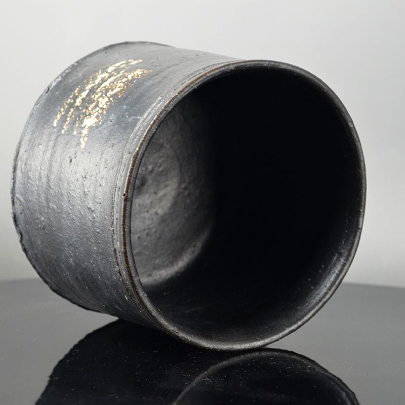 Contemporary Black Glazed Vessel by Shigemori Yoko