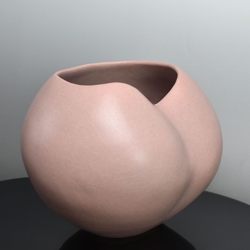 Yamaguchi Michie Contemporary Peach Colored Vase