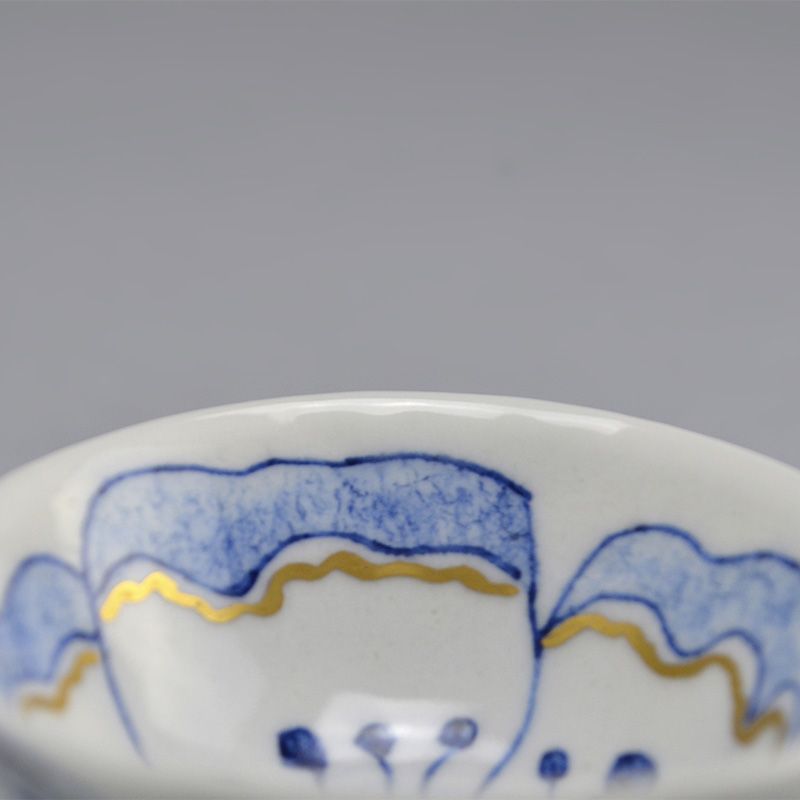 Nakashima Katsuko Porcelain Sake Cup, Flower B