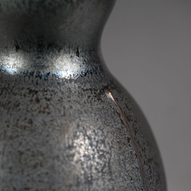 Contemporary Tenmoku Gourd-Shaped Vase by Kamada Koji