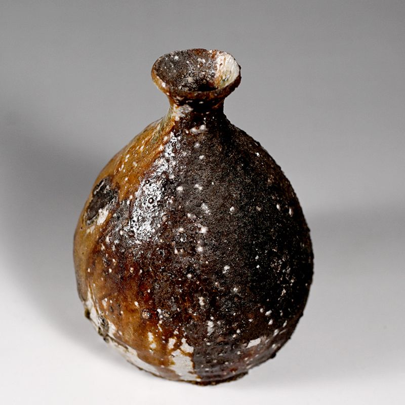 Tsujimura Shiro Ash Glazed Bottle Vase