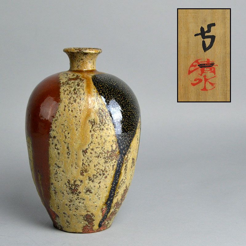 Early LNT Shimizu Uichi Kakewake Tsubo Vase