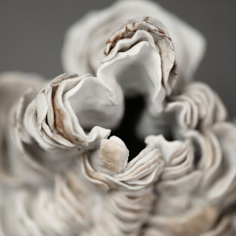 Mixed Porcelain Sculpture by Yamaguchi Mio, Cocoon