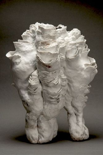 Yamaguchi Mio White Porcelain Sculpture titled Kamala