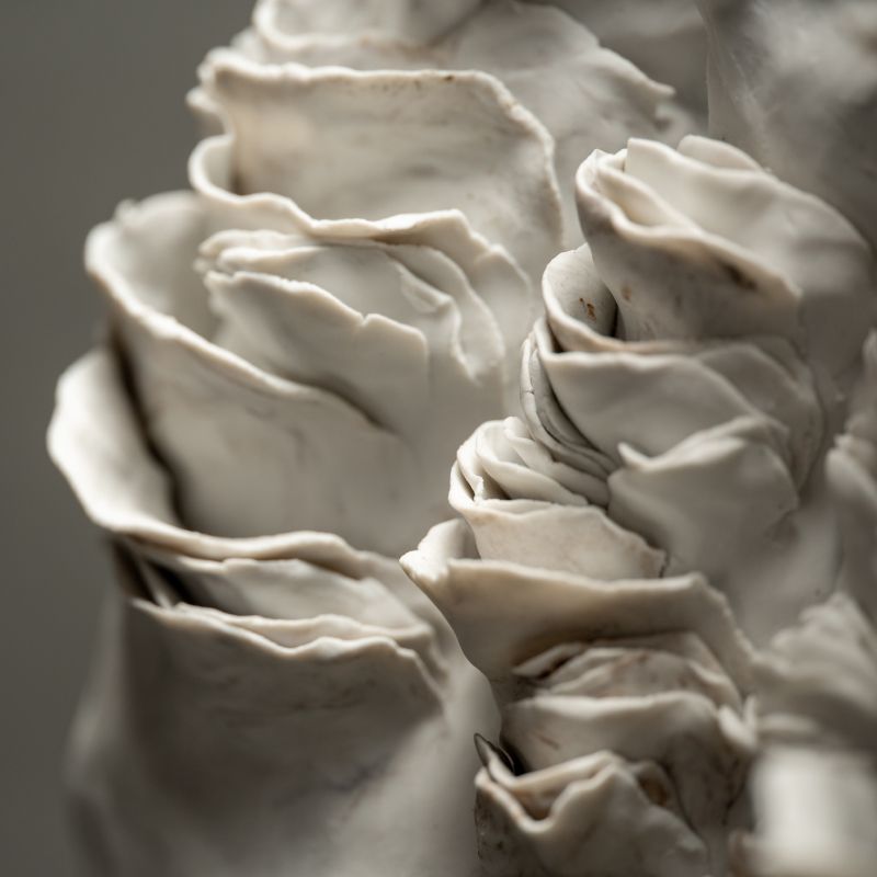 Yamaguchi Mio White Porcelain Sculpture titled Kamala