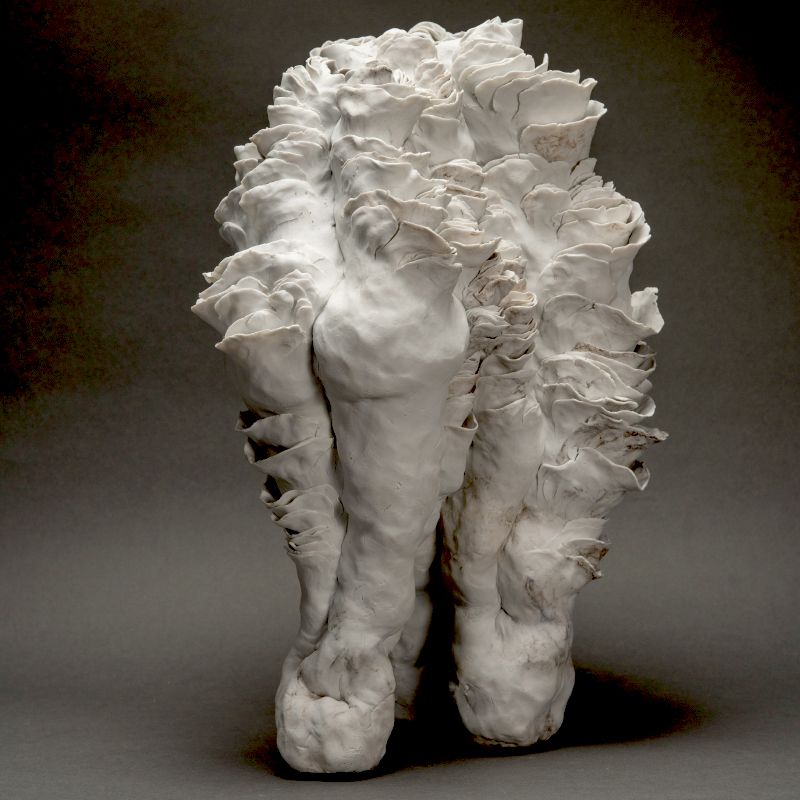 Yamaguchi Mio White Porcelain Sculpture titled Kamala