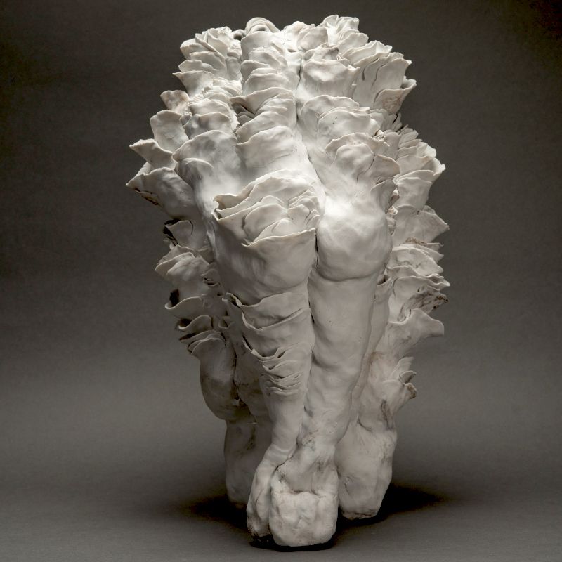 Yamaguchi Mio White Porcelain Sculpture titled Kamala