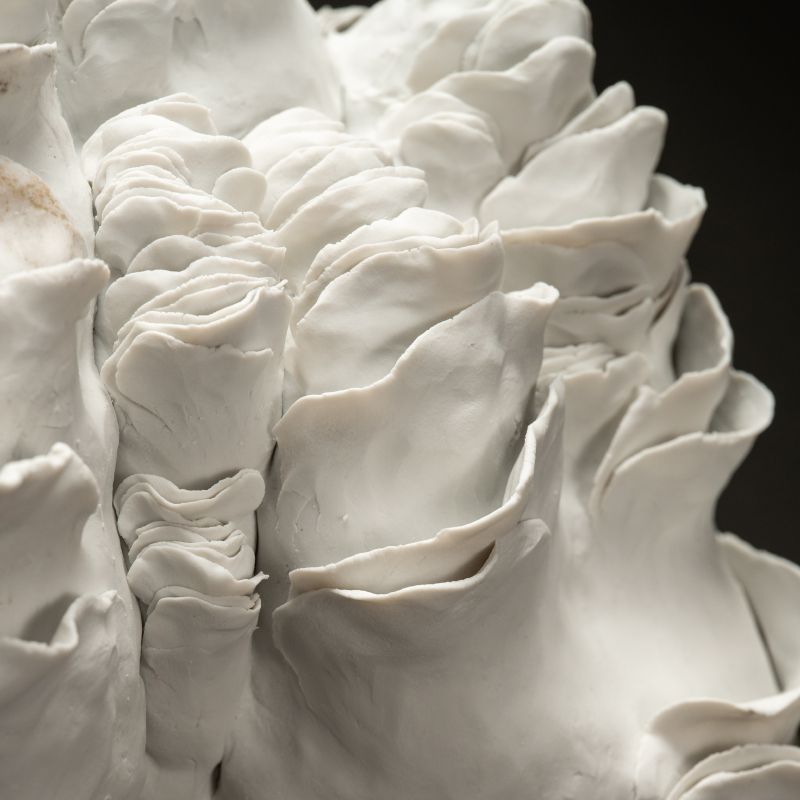 Yamaguchi Mio White Porcelain Sculpture titled Kamala