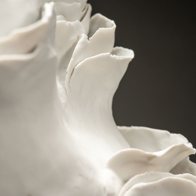 Yamaguchi Mio White Porcelain Sculpture titled Kamala