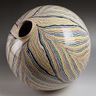 Matsui Koyo Colorful Neriage Ceramic Vase