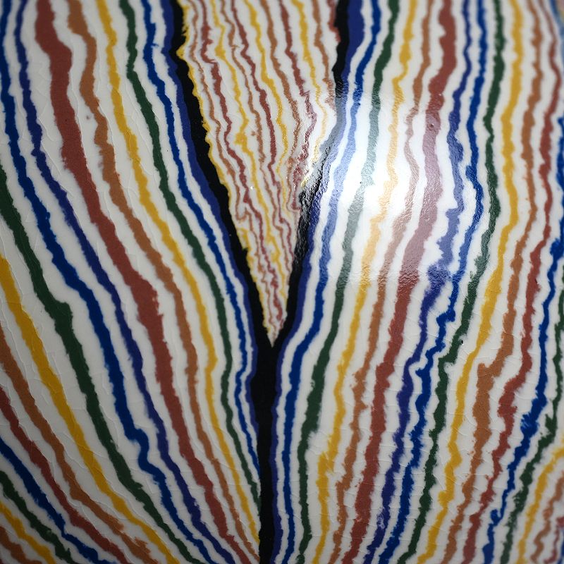 Matsui Koyo Colorful Neriage Ceramic Vase