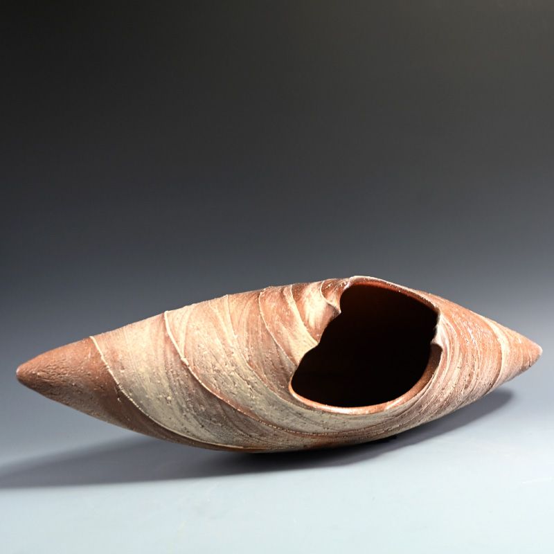 Museum Piece! Ishida Kazuya Bizen Vase, Conch