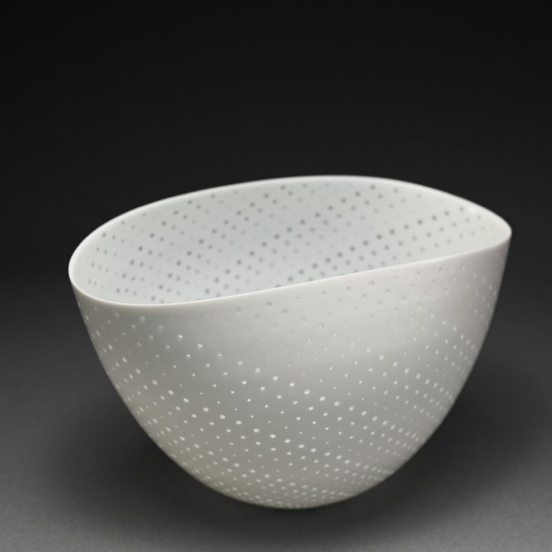 Contemporary Porcelain Star Niisato Akio Bowl of Light