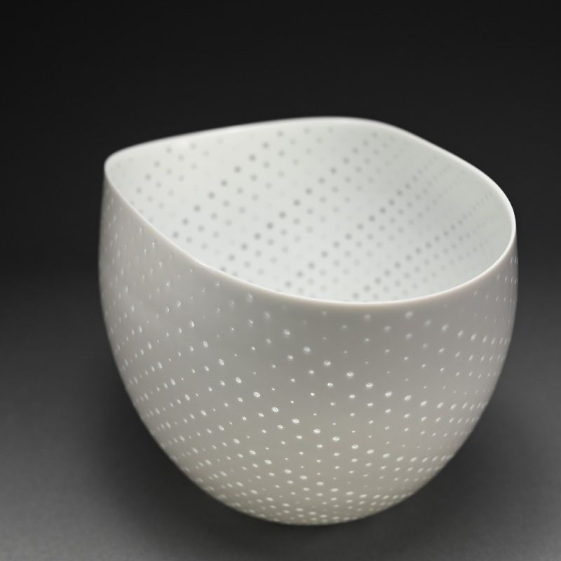 Contemporary Porcelain Star Niisato Akio Bowl of Light