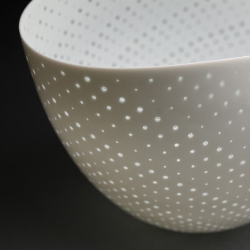 Contemporary Porcelain Star Niisato Akio Bowl of Light