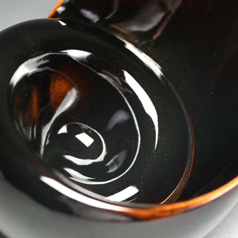 Takatsu Mio Swirling Basin in Perfecct Iron Glaze