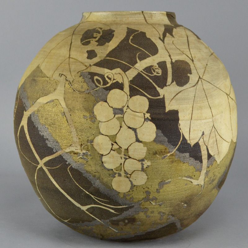 Striking Miyake Yoji Grape Decorated Vase