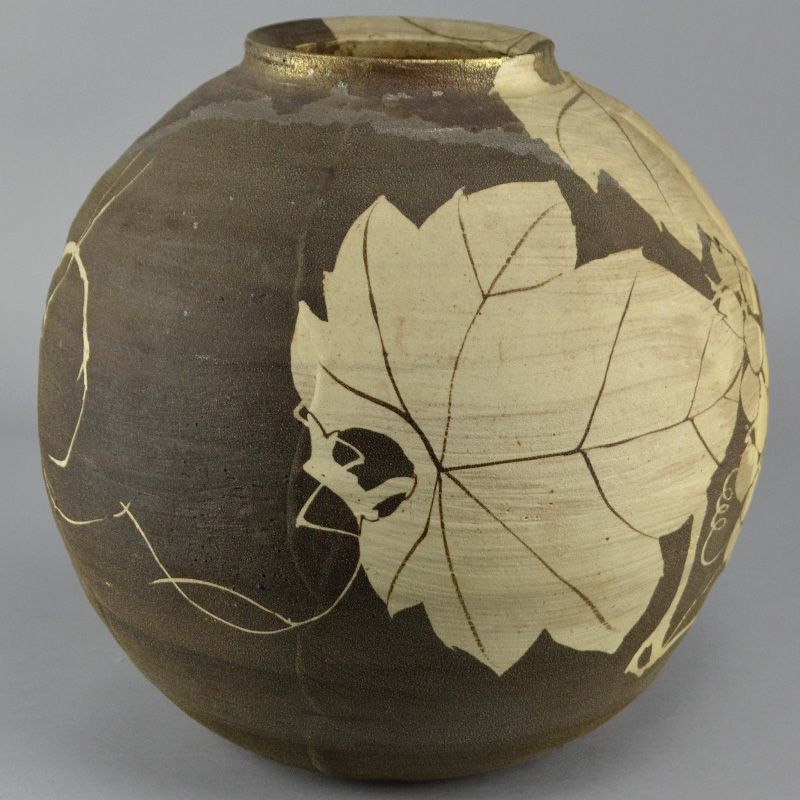 Striking Miyake Yoji Grape Decorated Vase